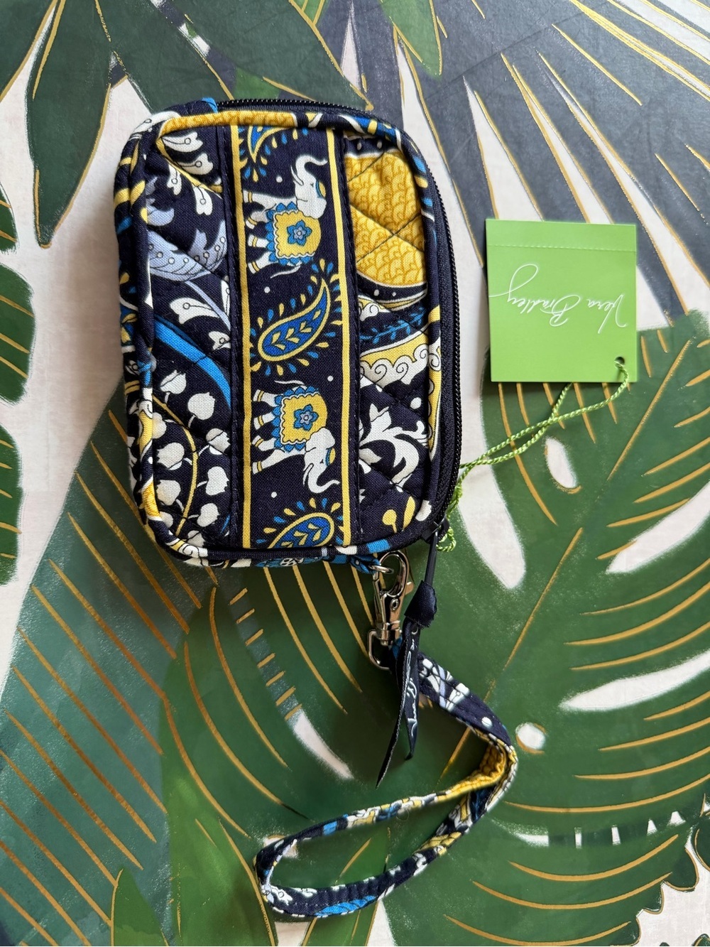 Vera Bradley Ellie Blue Tech Case Wristlet NWT Retired 2012
